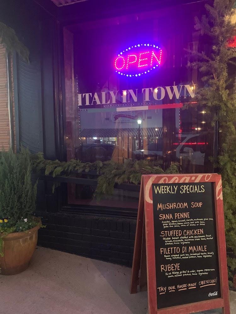 Italy in Town Menu image 1